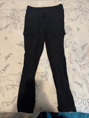 Women's Black Jeggings with Cargo Pockets - Unbranded